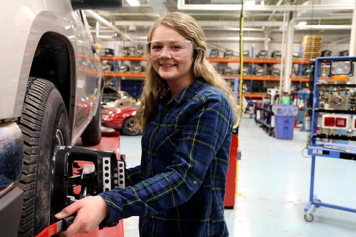 Through the Ontario Youth Apprenticeship Program, 18-year-old Cheyenne Snache is learning how to be an auto service technician.  "People were shocked at my choice, but happy once they knew I was going to get my Level 1 before really finishing high school." 