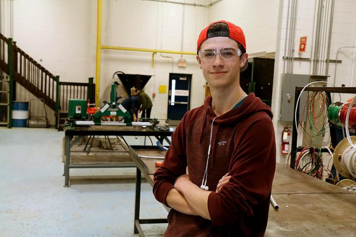 Thanks to the Ontario Youth Apprenticeship Program, Zack Dingwall will have his Level 1 electrician training completed by the time he graduates from high school. "This was a way to get my foot in the door".