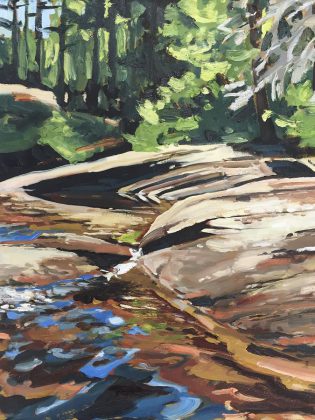 "Small falls, summer" (oil on canvas) by John Climenhage, one of the artists whose works will be part of the Art School of Peterborough's 21st Annual Art Auction (photo courtesy of Art School of Peterborough)