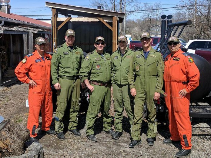 The Search and Rescue Team from CFB Trenton during their visit to Muddy's Pit BBQ in Keene (photo: Neil Lorenzen)
