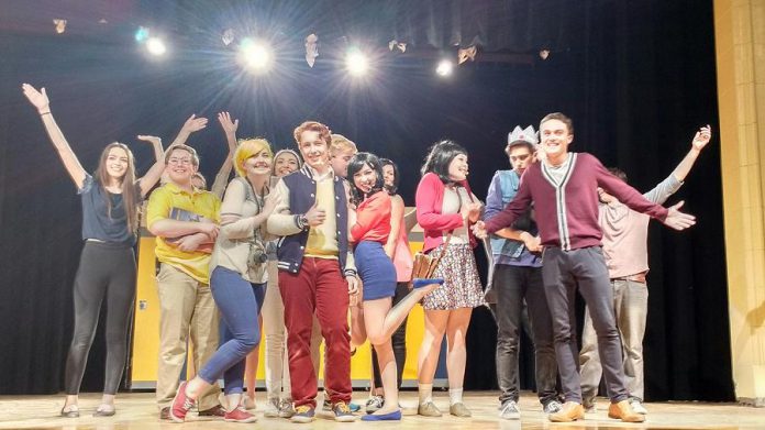 The cast of "Everybody Loves Archie" during a production number. (Photo: Sam Tweedle / kawarthaNOW)