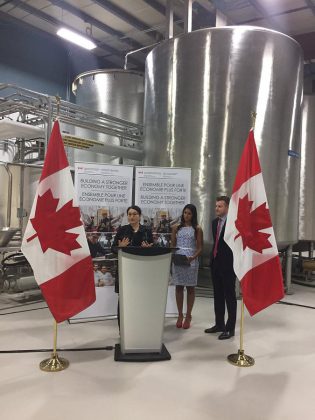 The announcement took place during a riboon cutting at Nobelgen's facility. (Photo: Peterborough Chamber of Commerce / Twitter)