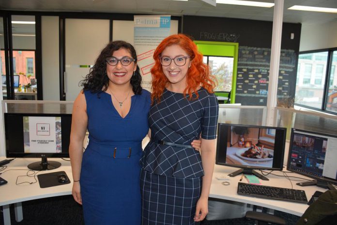 Sisters Bianca Nucaro-Viteri and Mercedez Nucaro, who run video and photography company NV Media Productions, say The Cube provides great networking opportunities. (Photo: Eva Fisher / kawarthaNOW)