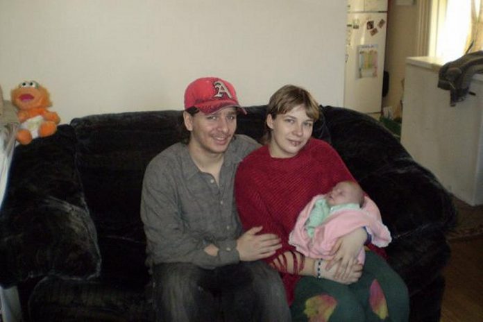 Josh and Tasha around 10 years ago with their newborn daughter Autumn. After years of moving from place to place, and now with another daughter Jasmine, the family is finally going to own their own home through Habitat for Humanity. (Photo courtesy of the Clark family)