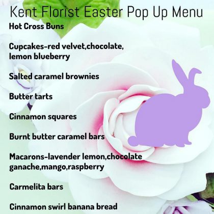 The menu for The Sweet Kitchen's Easter pop-up event at the Kent Florist (graphic: The Sweet Kitchen)