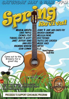 Church-Key Brewing's Spring Revival takes place on Saturday, May 6 at the Campbellford brewery (poster: Church-Key Brewing)