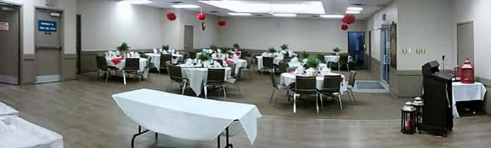 The Swanson Room can accommodate up to 120 guests and features a large dance floor, variable lighting, climate-control capabilities, DJ facilities, and a wheelchair-accessible lift (photo: Peterborough Lions Community Centre)