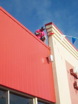 This is how Paul gets his food and drink while staying on the roof. He won't say how he deals with the inevtiable result of eating and drinking.  (Photo: Habitat for Humanity)