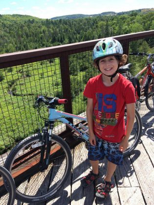 For breathtaking views, take a family ride on the Trans Canada Trail through Jackson Park to the Orange Corners trestle bridge.