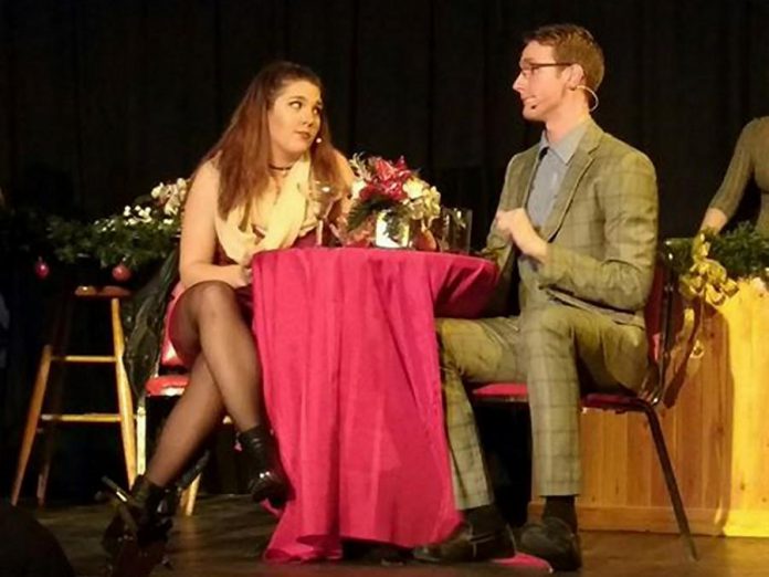 Keely Wilson and Erik Feldcamp in Amber Coast Theatrical's premiere production, "First Date - The Musical", from December 2016. Keely is one of the students and Erik is one of the mentors in the Kawartha's Rising Stars Mentorship Concert. (Photo: Sam Tweedle / kawarthaNOW) 