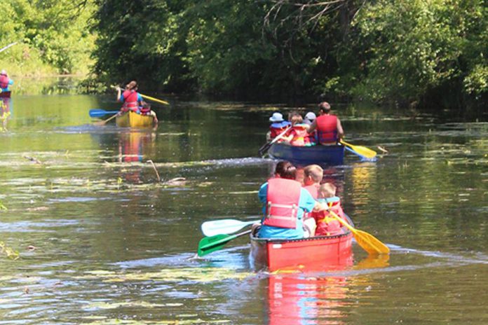  Paddling on the creek at Beavermead Campground. (Photo: Otonabee Conservation)