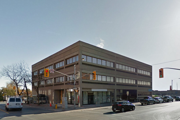 The relocated Peterborough & the Kawarthas Visitor Centre in the VentureNorth building at the corner of George and King streets in downtown Peterborough will open on May 15. (Photo: Google)