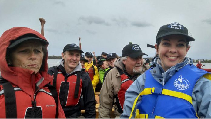 The paddlers arrived in Kingston on the afternoon of May 2nd, ready to embark on the first leg of their canoe journey: an eight-day paddle on the Rideau waterway from Kingston to Ottawa beginning on May 3rd. The Canadian Canoe Museum will be documenting the journey with videos, photos, songs, and stories on the museum's social media accounts. (Photo: The Canadian Canoe Museum)