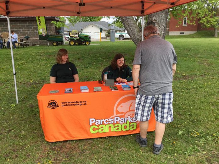 Free lockage permits were available at the Parks Canada booth at Lockfest. (Photo: Parks Canada)
