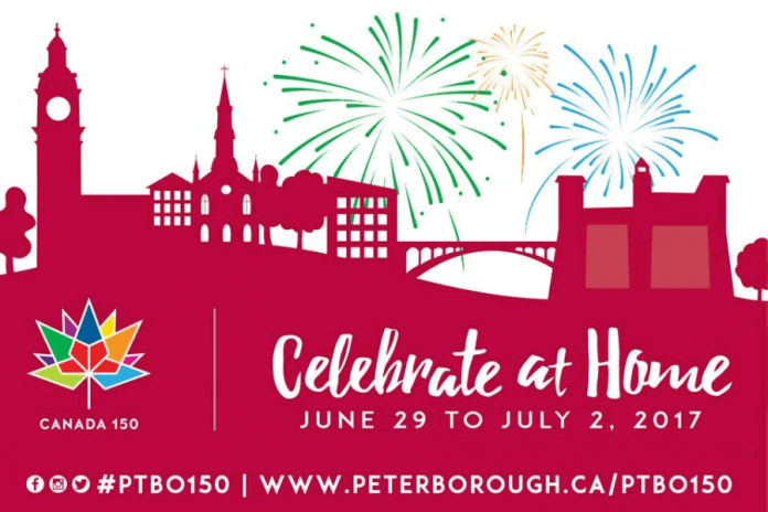 Four days of Canada 150 celebrations are happening in Peterborough from June 29 to July 2. (Graphic: Peterborough 150 Committee)