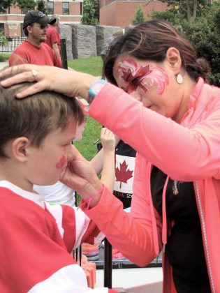 There will be lots of family activities at the pre-parade events at Confederation Park including face painting. (Photo: Peterborough Canada Day Parade / Facebook)