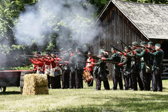 During Historic Dominion Day at Lang Pioneer Village Museum in Keene, you can witness a re-enactment of Canadian militia repelling a Fenian raid among other historical activities. (Photo: Dawn Knudsen)