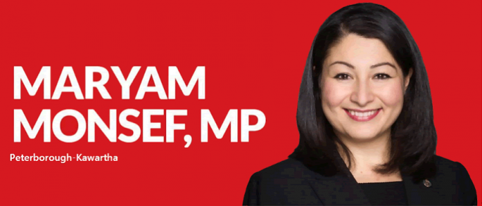  Peterborough-Kawartha MP Maryam Monsef is holding a town hall on poverty reduction on June 28