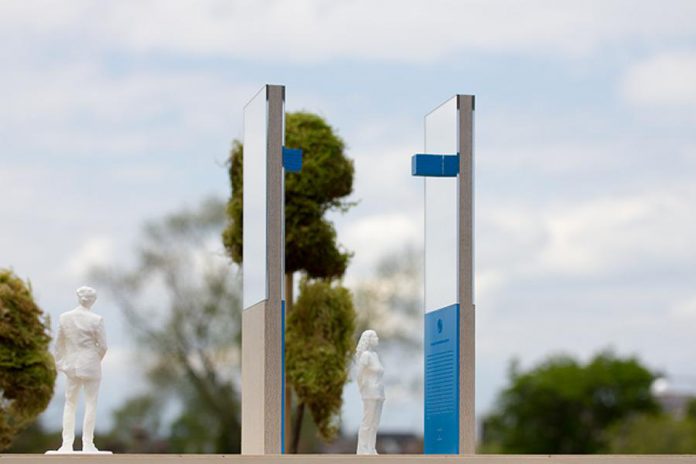 A model of the UN Peacekeepers Monument. (Photo: Studio F Minus)