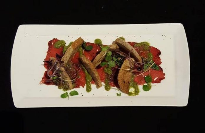 Elk carpaccio is a simple and delicious way to experience the flavour of the meat. (Photo: Kyle Wagenblast)