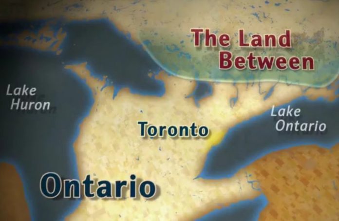 Location of The Land Between (still from documentary trailer)