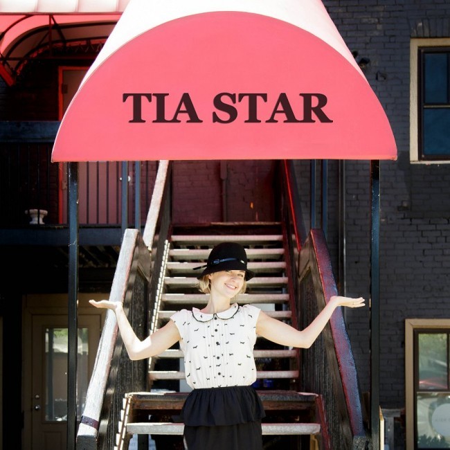 Tia Star Pivirotto outside her new retail location at 188 Hunter Street in Peterborough (photo: Ash Nayler Photography)