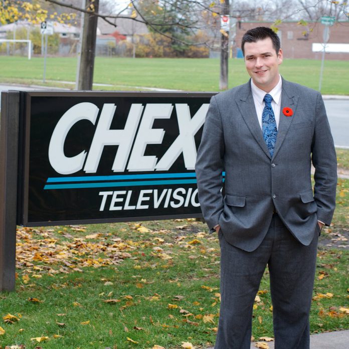 CHEX Weather Analyst Mike Judson spent 48 hours living on the streets of Peterborough to help raise awareness about homelessness (photo by Pat Trudeau)