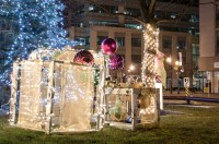 A Festival of Trees decoration in Peterborough Square -- but no-one was there to see it (photo: Pat Trudeau)