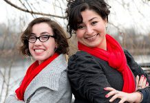 Jess Melnik and Maryam Monsef, founders of the Red Pashmina Campaign