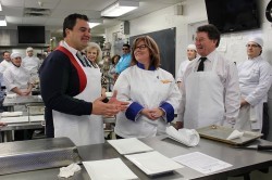 MP Dean Del Mastro, Maggie McKeown of Recipe to Riches, and Fleming President Tony Tilly (photo: Leigh McEachran)