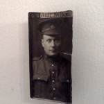 Unidentified WW1 soldier by unknown photographer (2.25" x 1.25", circa 1916)