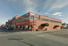 Shoppers Drug Mart has locations with buildings matching neighbourhood aesthetics and with rear parking, like this store in Alymer (photo: Google Street View)