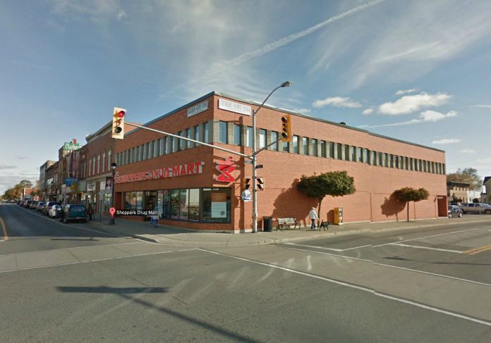 Shoppers Drug Mart has locations with buildings matching neighbourhood aesthetics and with rear parking, like this store in Alymer (photo: Google Street View)