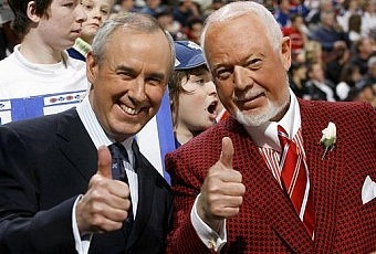 Hockey Night in Canada's Don Maclean and Don Cherry (photo: CBC)