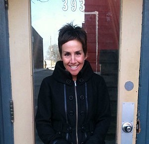 Carol Lawless in front of her old digs at 393 Water Street (photo: Heather Coughlin)