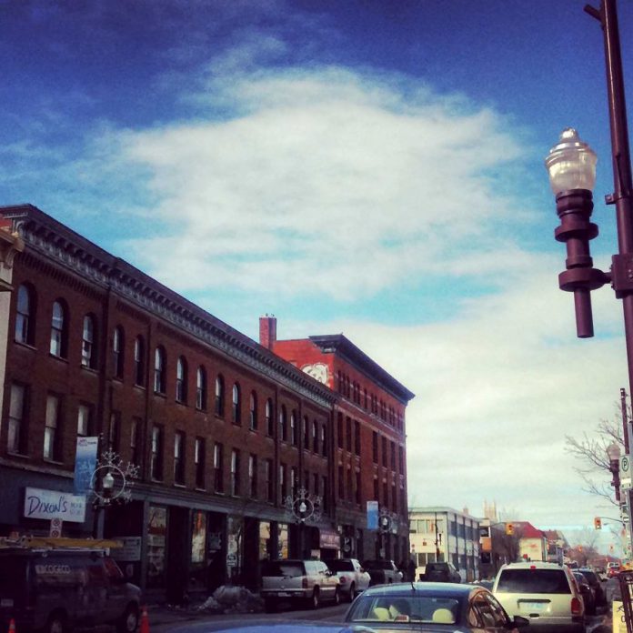 Looking north on Water Street towards Hunter in downtown Peterborough (photo: Carol Lawless)