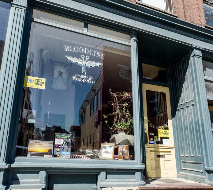 Bloodline Parlour is located at 391 Water St. in downtown Peterborough (photo: Pat Trudeau)
