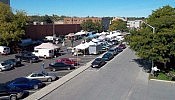 Despite being merely a parking lot, the Louis Street site gets a lot of seasonal use by the weekly Downtown Farmers' Market (photo: City of Peterborough)
