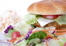 A high-fibre, healthy and tasty veggie bean burger