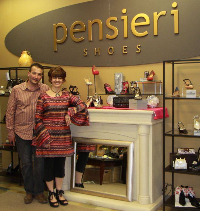 Joseph Saraceni and Silvia Ferreri, owners of Pensieri Shoes, a unique retail experience