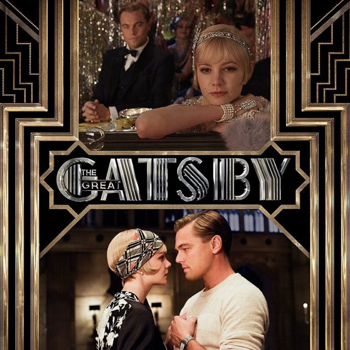 Leonardo DiCaprio as Jay Gatsby and Carey Mulligan as Daisy Buchanan in The Great Gatsby (publicity photo)