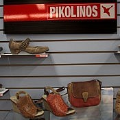 A newcomer to Pensieri, Pikolinos has funky boho looks in leather cork and word textures