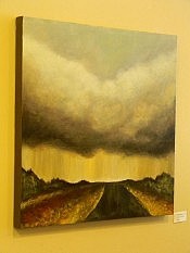 Bothwell-Inglis has created a wide array of painted works depicting dreamy hillsides and dramatic skies