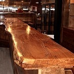 The main bar of the Craft Beer Café is made of solid oak from Woodview Farm & Forest, just outside of Lindsay (photo: Jeannine Taylor)