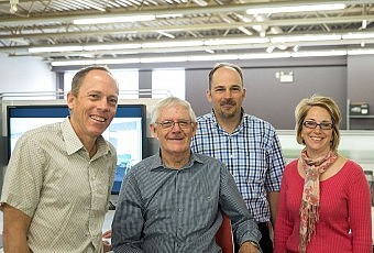 The indomitable family dynamic behind Brant Basics: Jeff Cox, founder Morris Cox, David Cox, and Susan Sharp