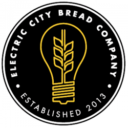 The logo for Electric City Bread Company, Peterborough's first gastro-bakery (design: Brian Potstra)