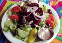 Thomas Olszewski's Greek salad with pickled beets at Grandfather's Kitchen (photo: Ria Wood)
