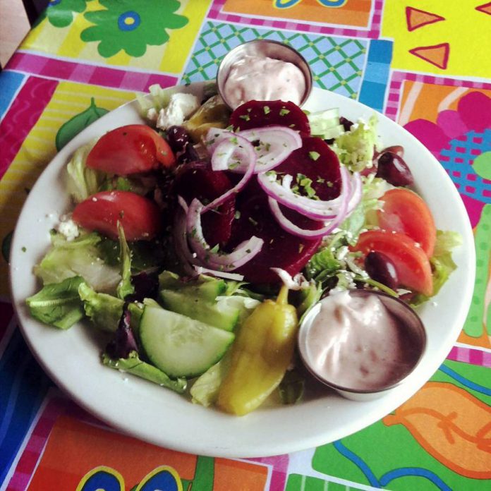 Thomas Olszewski's Greek salad with pickled beets at Grandfather's Kitchen (photo: Ria Wood)