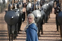 Emilia Clarke as the beautiful liberator and "Mother of Dragons" Daenerys Targaryen (photo: HBO)