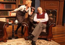 Patricia Vanstone and playwright Norm Foster star in the Globus Theatre production of Foster's "On a First Name Basis" from August 6-17th at Lakeview Arts Barn in Bobcaygeon (photo: Daniel G. Wiest)